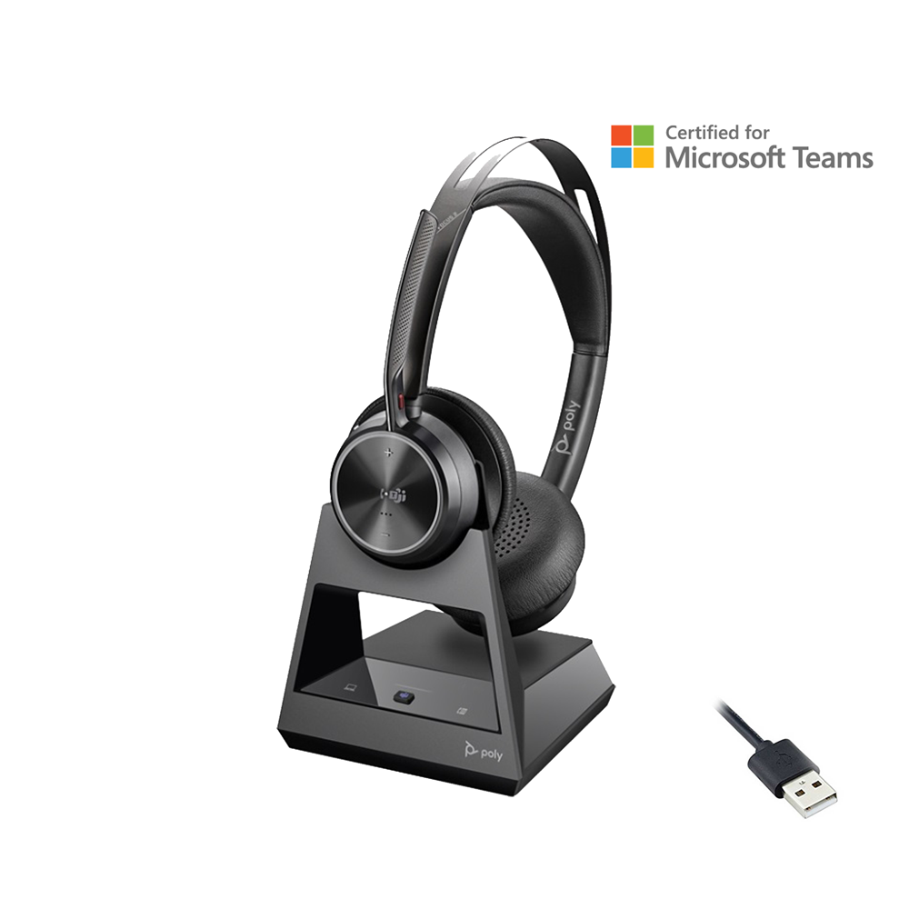 POLY VOYAGER FOCUS 2 OFFICE USB-A WIRELESS HEADSET MICROSOFT CERTIFIED