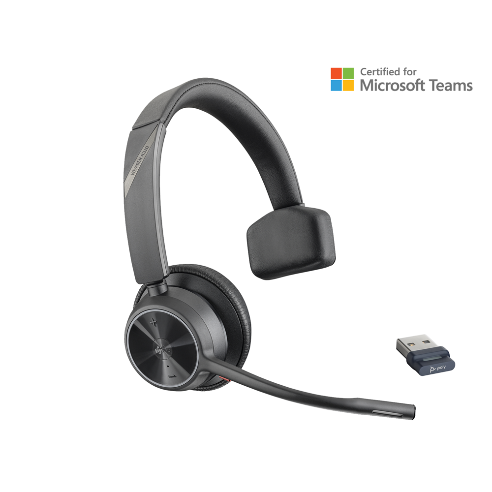 POLY VOYAGER 4310-M, MICROSOFT TEAMS, MONO BLUETOOTH HEADSET WITH BT700