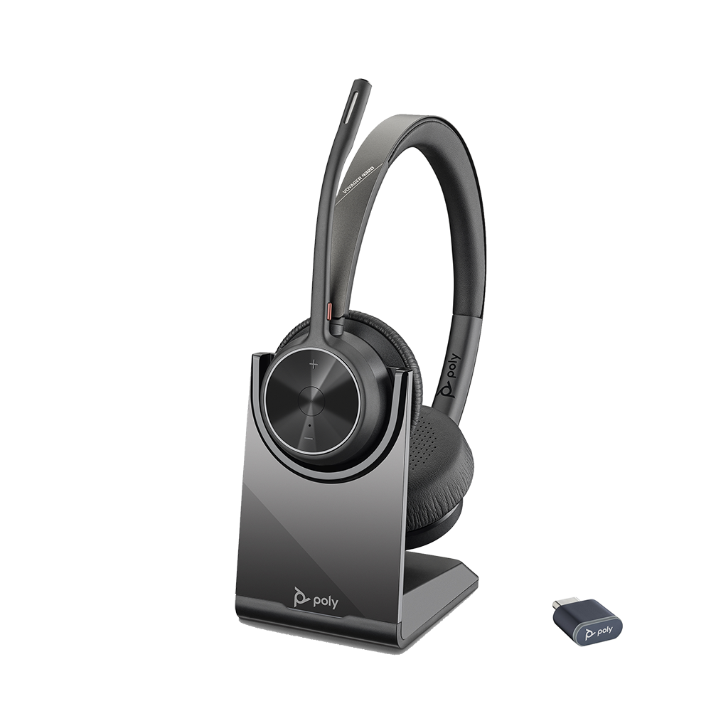 POLY VOYAGER 4320 UC USB-A, CHARGE STAND, MONO BLUETOOTH HEADSET WITH BT700